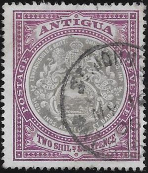 Antigua: 1903-07 2s.6d. Grey-Black & Purple. SG 39. (FU).