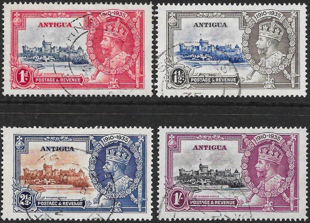 Antigua: 1935 Silver Jubilee Set of 4. SG 91-94 (FU).