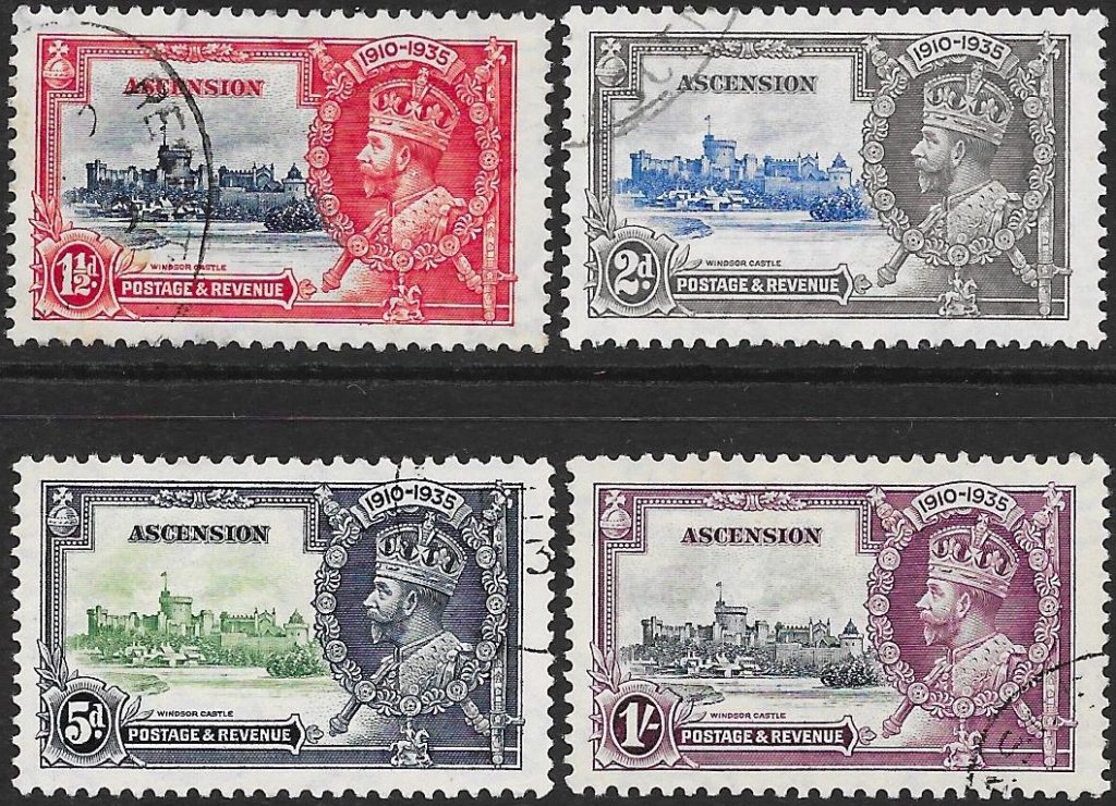 Ascension: 1935 Silver Jubilee Set of 4. SG 31-34 (FU)