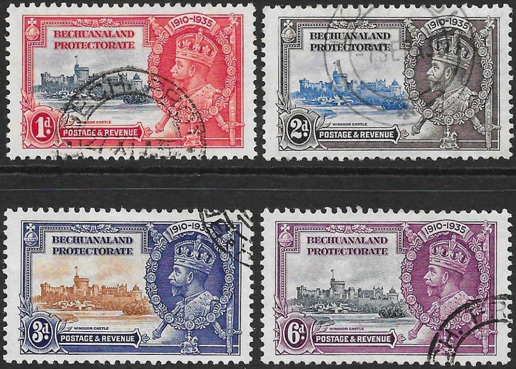 Bechuanaland: 1935 Silver Jubilee Set of 4. SG 111-114 (FU)