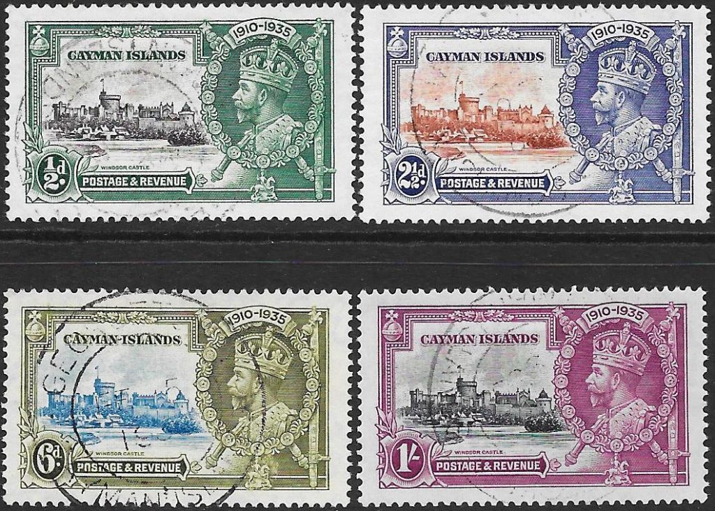 Cayman Islands: 1935 Silver Jubilee Set of 4. SG 108-111 (FU)