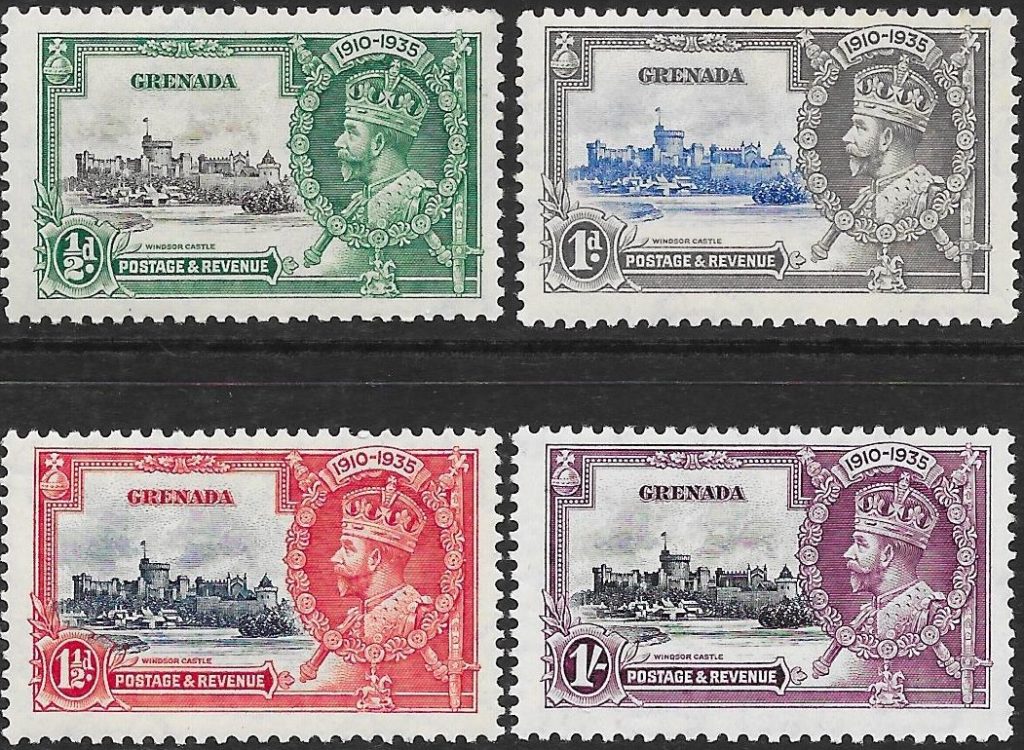 Grenada: 1935 Silver Jubilee Set of 4. SG 145-148 (MNH)