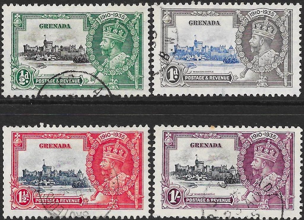 Grenada: 1935 Silver Jubilee Set of 4. SG 145-148 (FU)