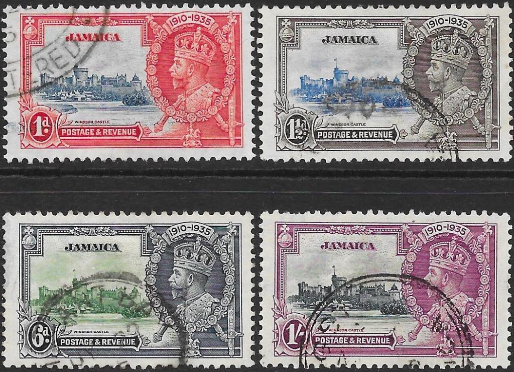 Jamaica: 1935 Silver Jubilee Set of 4. SG 114-117 (FU)
