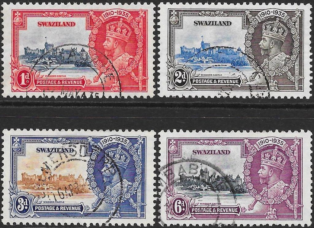 Swaziland: 1935 Silver Jubilee Set of 4. SG 31-34 (FU)