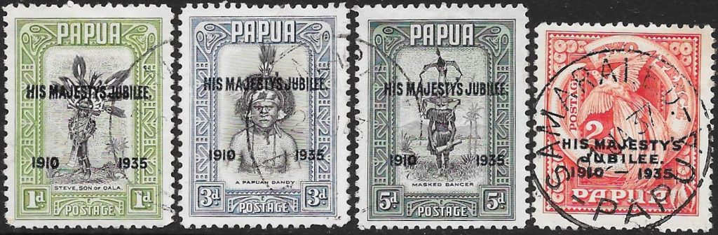 Papua & New Guinea: 1935 Silver Jubilee Set of 4. SG 150-153 (FU)