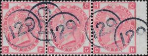Queen Victoria: 1868, 3d. Rose, Plate 5. SG 103 (FU)