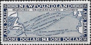 Newfoundland: 1931 $1 Deep Blue. SG 197 (MNH)