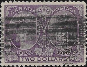 Canada: 1897 Jubilee $2 Deep Violet. SG 137 (GU)