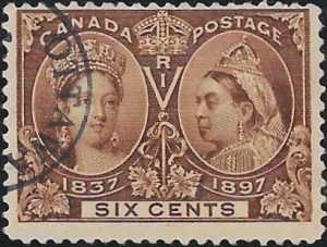 Canada: 1897 Jubilee 6c. Brown. SG 129 (FU)