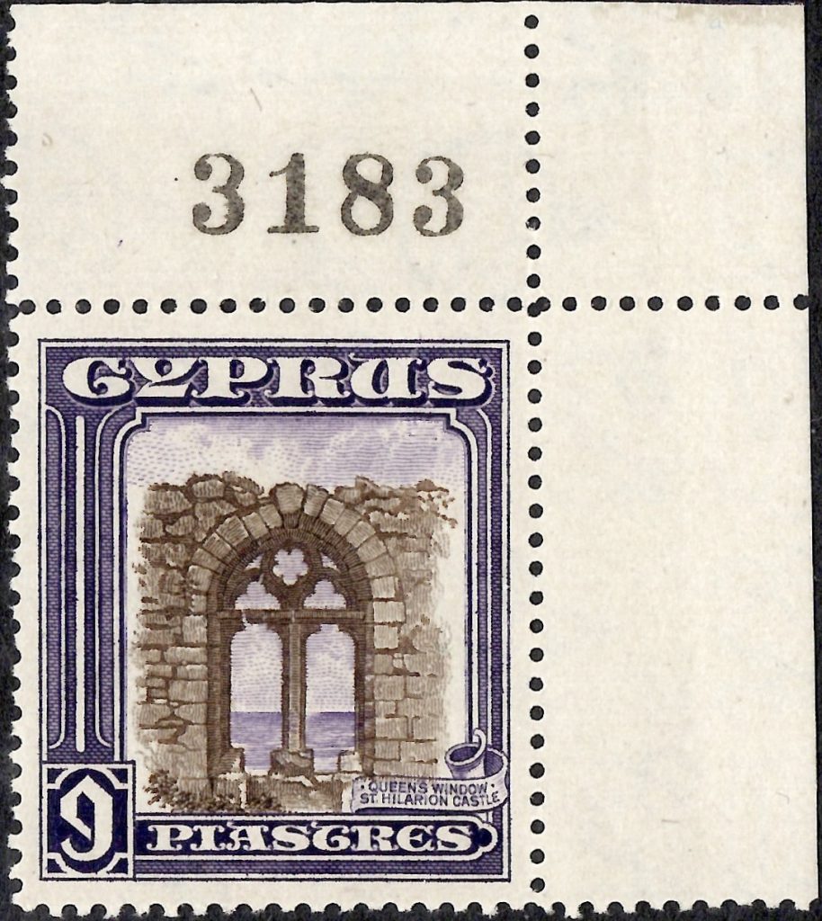 Cyprus: 1934 9pi. Sepia & Violet. SG 141 (MLH)
