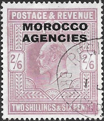Morocco Agencies: 1907 2s.6d. Pale Dull Purple. SG 38 (VFU)