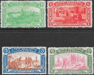New Zealand: 1906 Christchurch Exhibition Set. SG 370-373 (MH)