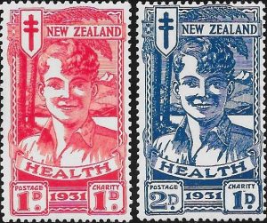 New Zealand: 1931 Health Stamps ("Smiling Boys"). SG 546-547 (MLH)