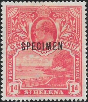 Saint Helena: 1911 Unissued 1d. Red with Specimen Overprint. SG 71s (MH)