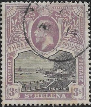Saint Helena: 1913 3s. Black & Violet. SG 81 (FU)
