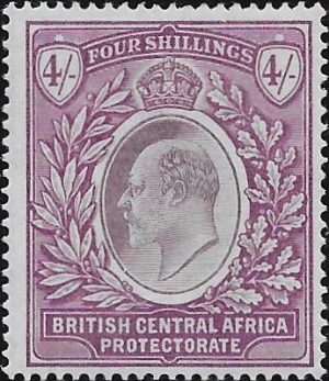 British Central Africa: 1903-04 4s. Dull & Bright Purple. SG 64 (MH)