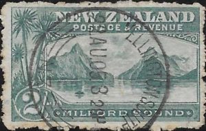 New Zealand: 1903 2s. Green, Perf. 11, Wmk Inverted. SG 316w (VGU)