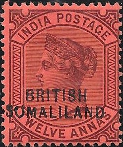 Somaliland: 1903 12a. Purple/Red with "SUMALILAND" Error. SG 20b (MLH)