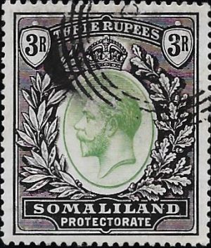 Somaliland: 1919 3r. Green & Black. SG 71 (FU)