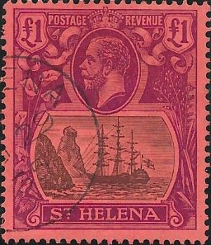 Saint Helena: 1922-37 £1 Grey & Purple/Red. SG 96 (FU)