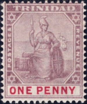 Trinidad: 1900 1d. Dull Purple & Rose, Type II. SG 116 (MLH)