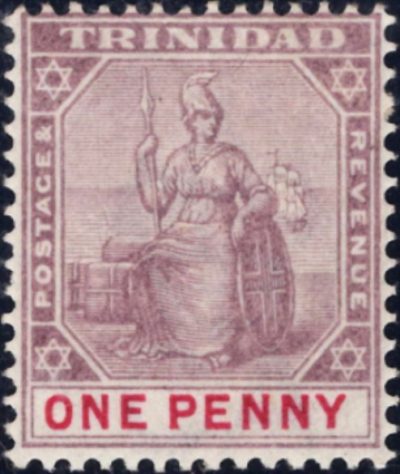 Trinidad: 1900 1d. Dull Purple & Rose, Type II. SG 116 (MLH)