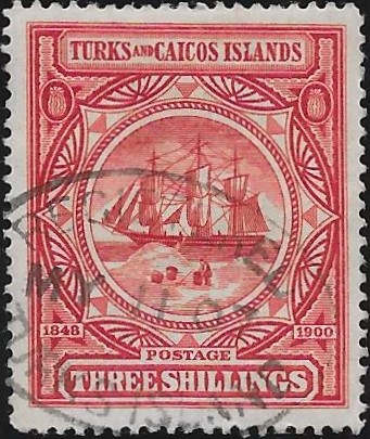 Turks & Caicos Islands: 1900-04 3s. Lake. SG 109 (FU)