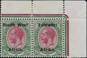 South West Africa: 1924 2s.6d. Purple & Green. SG 28 (MNH)