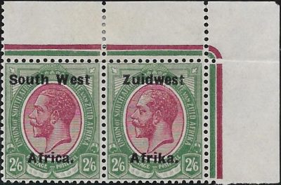 South West Africa: 1924 2s.6d. Purple & Green. SG 28 (MNH)