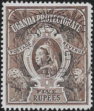 Uganda: 1898-1902 5r. Brown. SG 91 (FU)