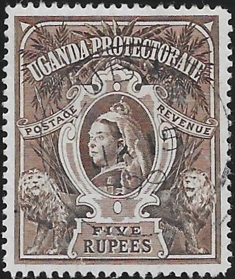 Uganda: 1898-1902 5r. Brown. SG 91 (FU)