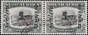 South Africa: 1940 5s. Black & Blue-Green Official. SG O28 (FU)