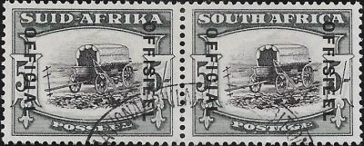 South Africa: 1940 5s. Black & Blue-Green Official. SG O28 (FU)