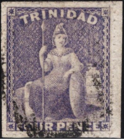 Trinidad: 1859 4d. Dull Lilac. SG 40 (VFU)