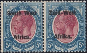 South West Africa: 1923 5s. Purple & Blue. SG 13 (MLH)
