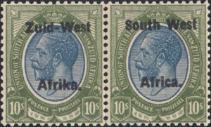South West Africa: 1923 10s. Blue & Olive-Green. SG 14 (MLH)