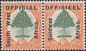South West Africa: 1927 6d. Green & Orange Official. SG O4 (MLH)