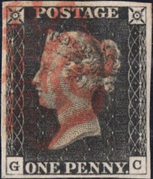 Queen Victoria: 1840 1d. Grey-Black, Plate 3 (GC). SG 3 (FU)