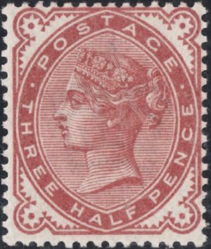 Queen Victoria: 1880 1½d. Venetian Red. SG 167 (MNH)