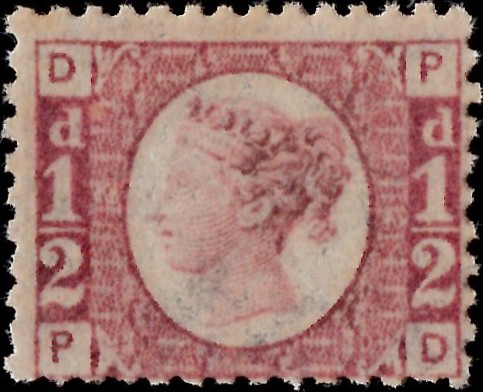 Queen Victoria: 1870-79 ½d. Rose-Red (PD), Plate 12. SG 48 (MNH)