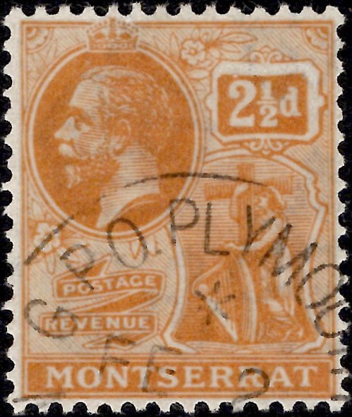 Montserrat: 1923 2½d. Orange-Yellow. SG 72 (FU)