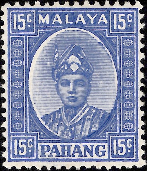 Pahang: 1941 15c. Ultramarine. SG 39 (MLH)